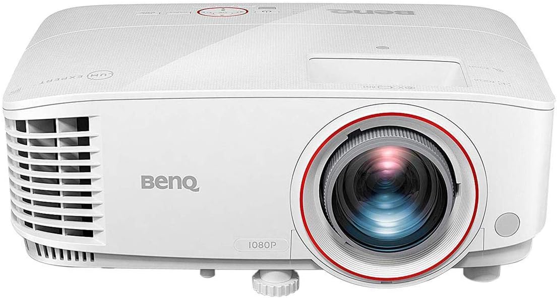 BenQ TH671ST 1080p DLP Home Theater Short Throw Projector, 3000 Lumens, Low Input Lag for Gaming, Ambient Light Sensor (Renewed)