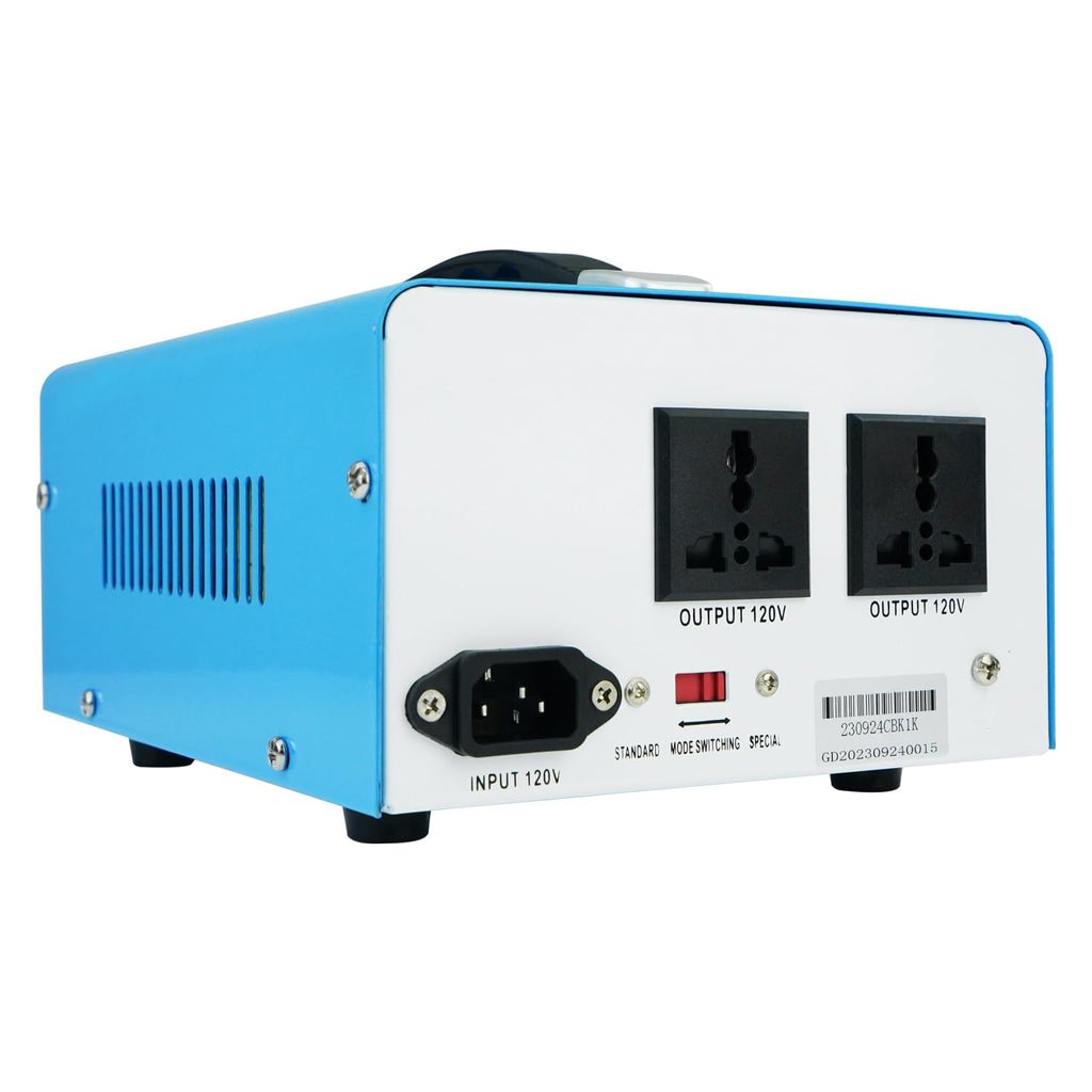 ZHENGXI Isolation Transformer 120V to 120V,2000W Voltage Converter, HD Display, No Niose, 2 Output Sockets