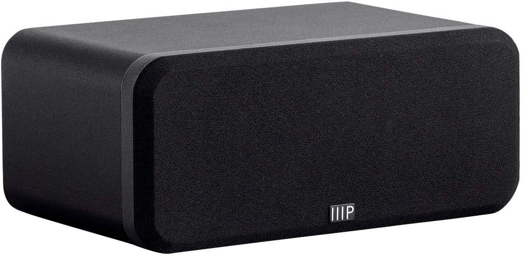 Monoprice HT-35 Premium 5.1-Channel Home Theater System - Charcoal, with Powered Subwoofer, Low Profile Speaker Grilles, Secure Mounting Option, Black (139357)