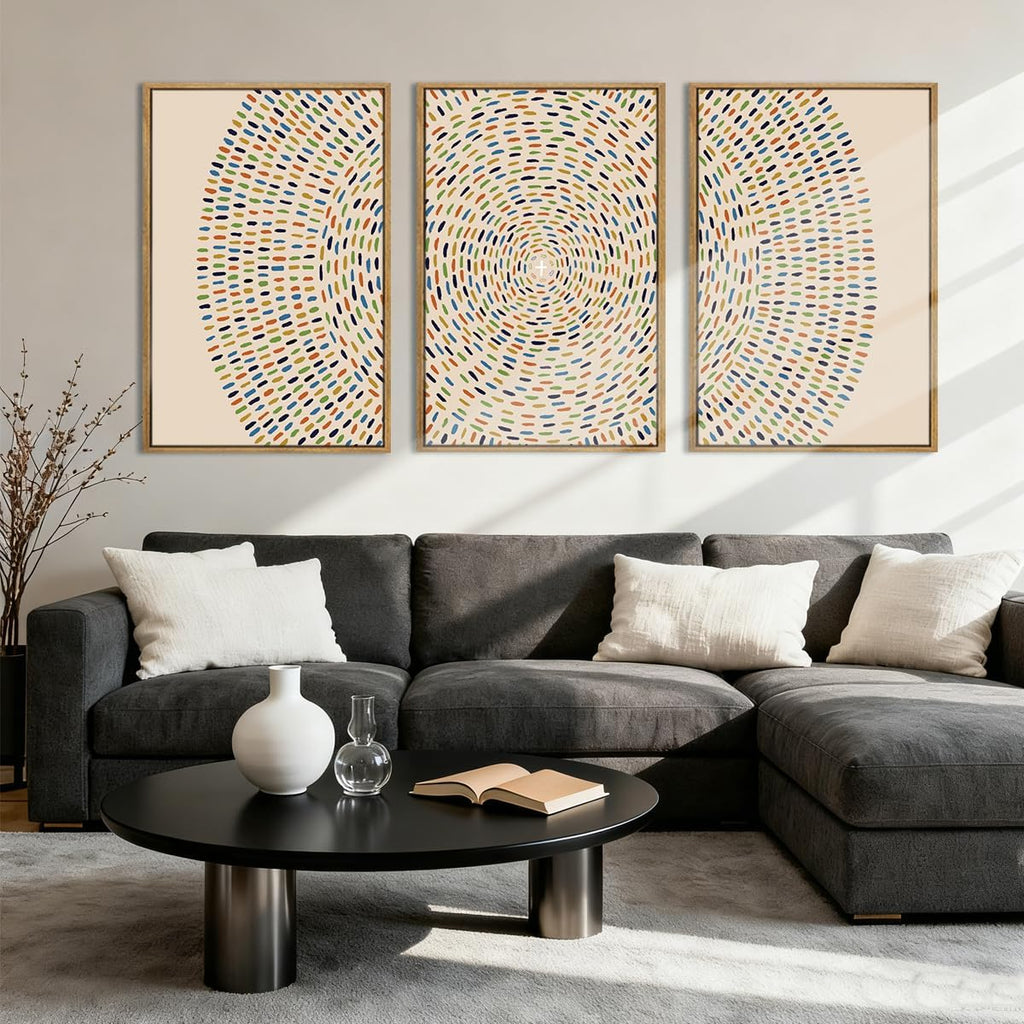 Anyzal Extra Large Jesus Feeds the 5000 Framed Wall Art 24x36 Inch Jesus Christian Canvas Wall Decor Religious Minimalist God Artwork for Living Room Bedroom Set of 3