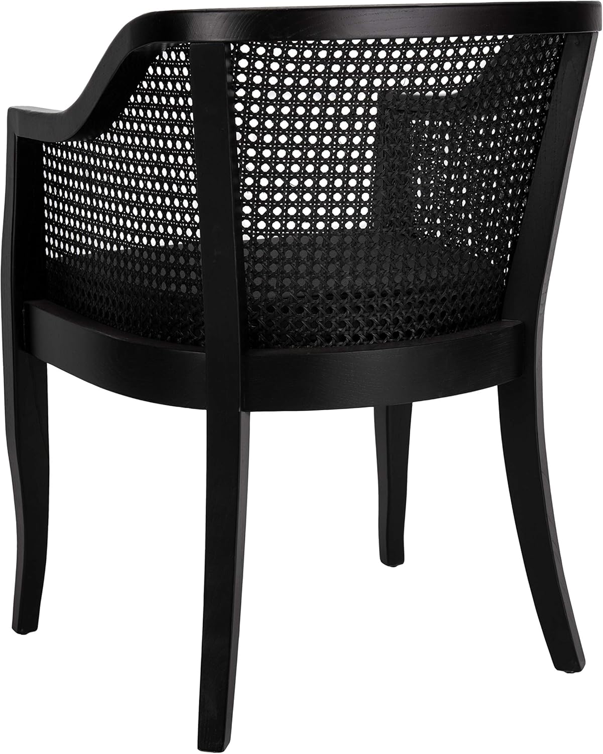 SAFAVIEH Furniture - Rina Cane Dining Chair - 17.1" Seat Height - Black - Rattan - Coastal Cane Design - Ideal for Dining Room, Kitchen - Fully Assembled (DCH9501C)
