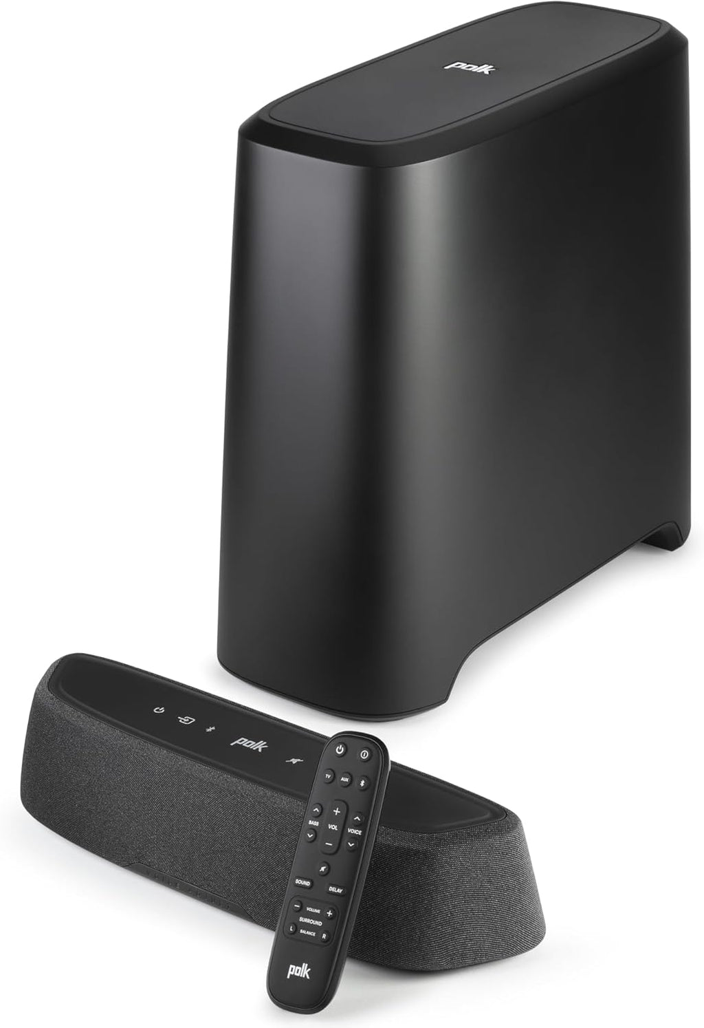 Polk Audio MagniFi Mini AX Sound Bar for TV with Wireless Subwoofer, Dolby Atmos and DTS:X Certified, Polk's patented VoiceAdjust & SDA technologies, Ultra-Compact Design, Easy Setup, Black