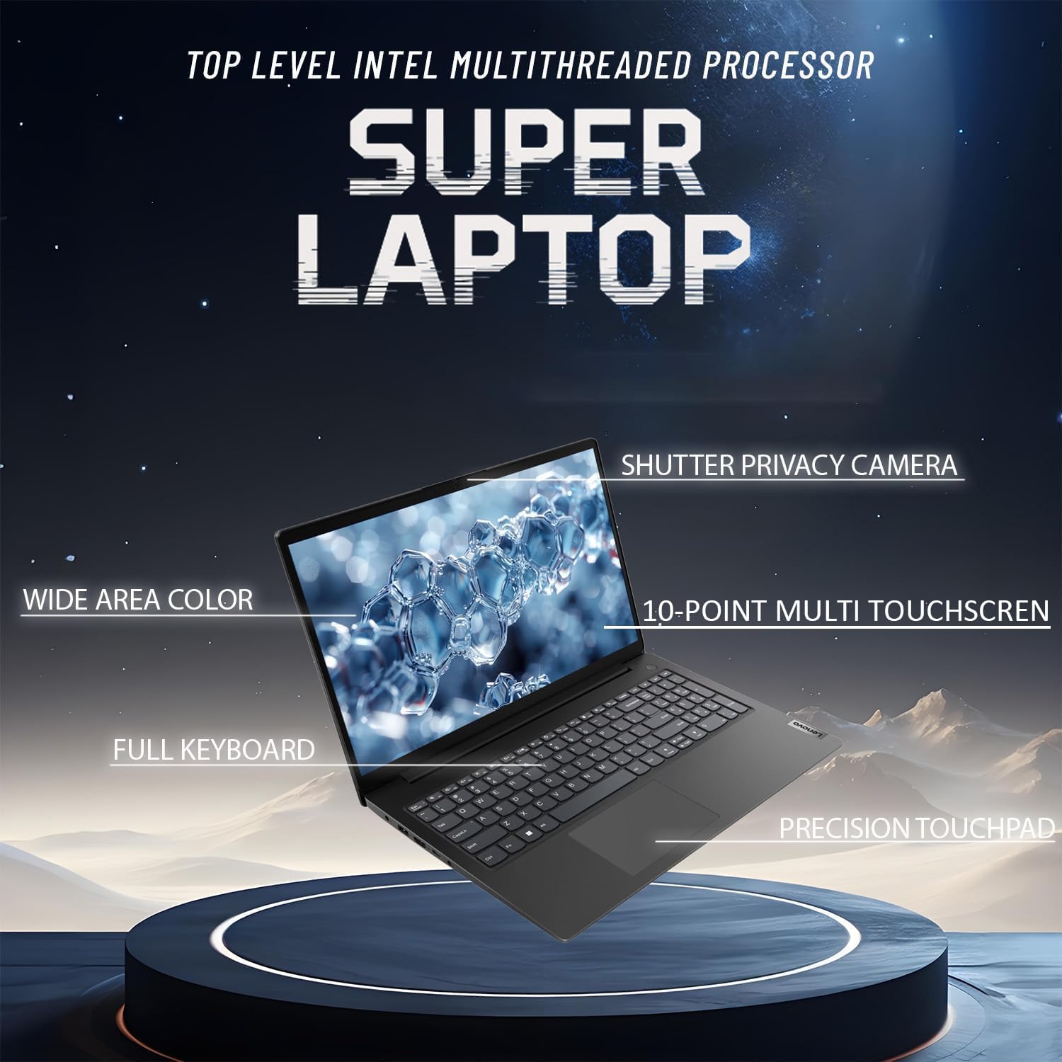 Lenovo IdeaPad Business Laptop, 15.6" FHD Touchscreen Display, Intel 13th 10-Core i5 CPU (Up to 4.6 GHz), 16GB RAM, 1TB SSD, Copilot AI Ready, Wi-Fi 6, Windows 11 Pro with Microsoft Office, WOWPC USB