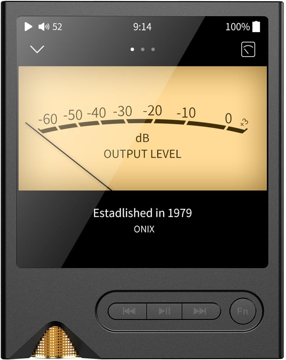 Onix XM2 Portable Audio Player, Hi-Res Lossless Music Player MP3 CS4308P 8-Channel DAC & Brighton Architecture, 800mW@32Ω, 3" OLED Touch Screen, Bluetooth 5.2, 2TB Expandable, 8.5H Battery, USB DAC