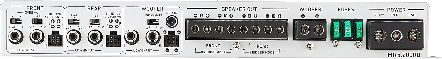 Soundstream MR5.2000D Rubicon Nano 2000W Class D 5-Channel Marine Amplifier , White
