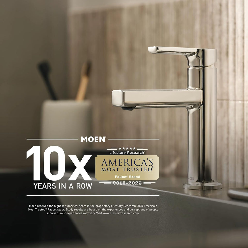 Moen Voss Brushed Nickel 3-Light Dual-Mount Bathroom Vanity Fixture with Frosted Glass, Bath Lighting Above Sink, YB5163BN