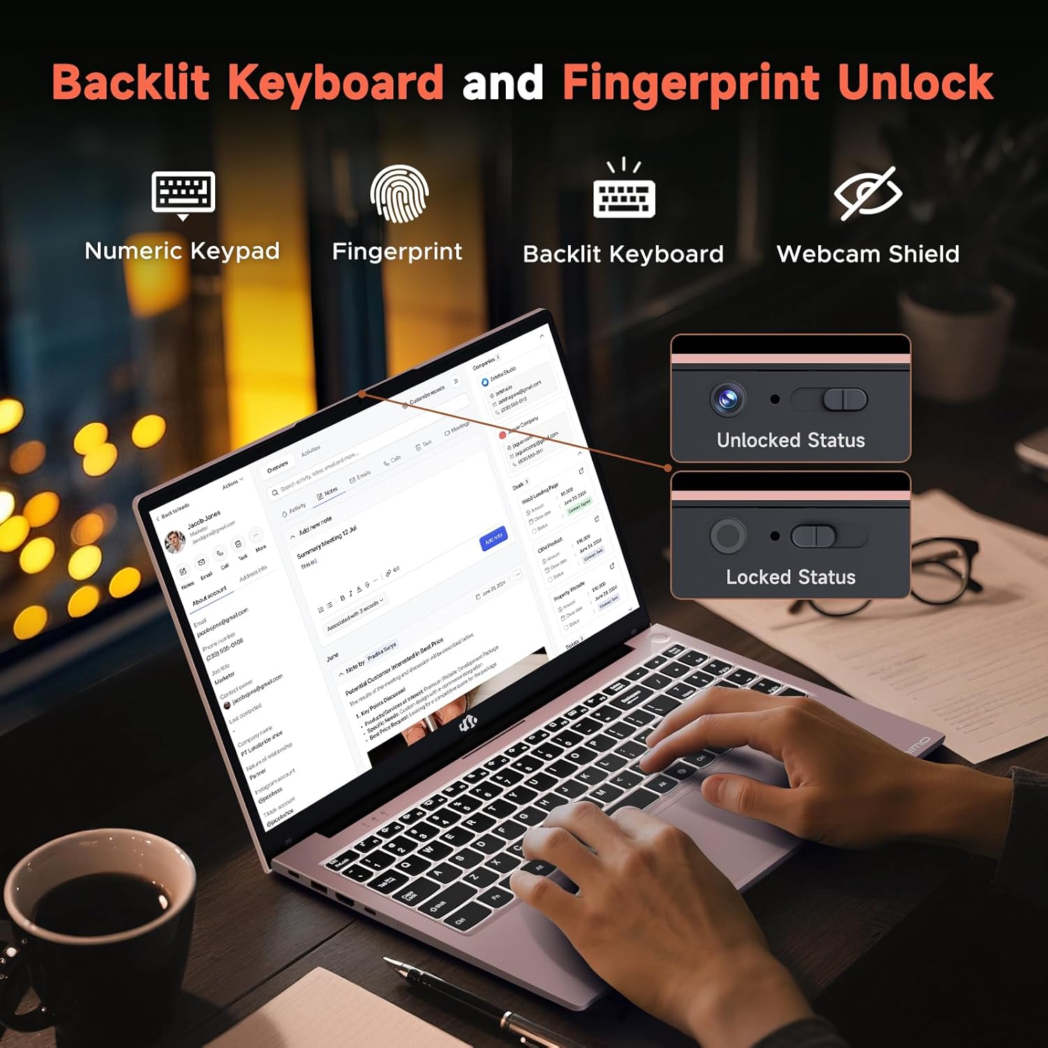 NIMO Gaming Laptop, AMD Ryzen 7 7735HS (8-Core Beats i7-12650H), 16GB DDR5 1TB SSD, 100W PD, Radeon 680M 15.6" FHD Backlit KB Fingerprint Computer for Business Gaming College School