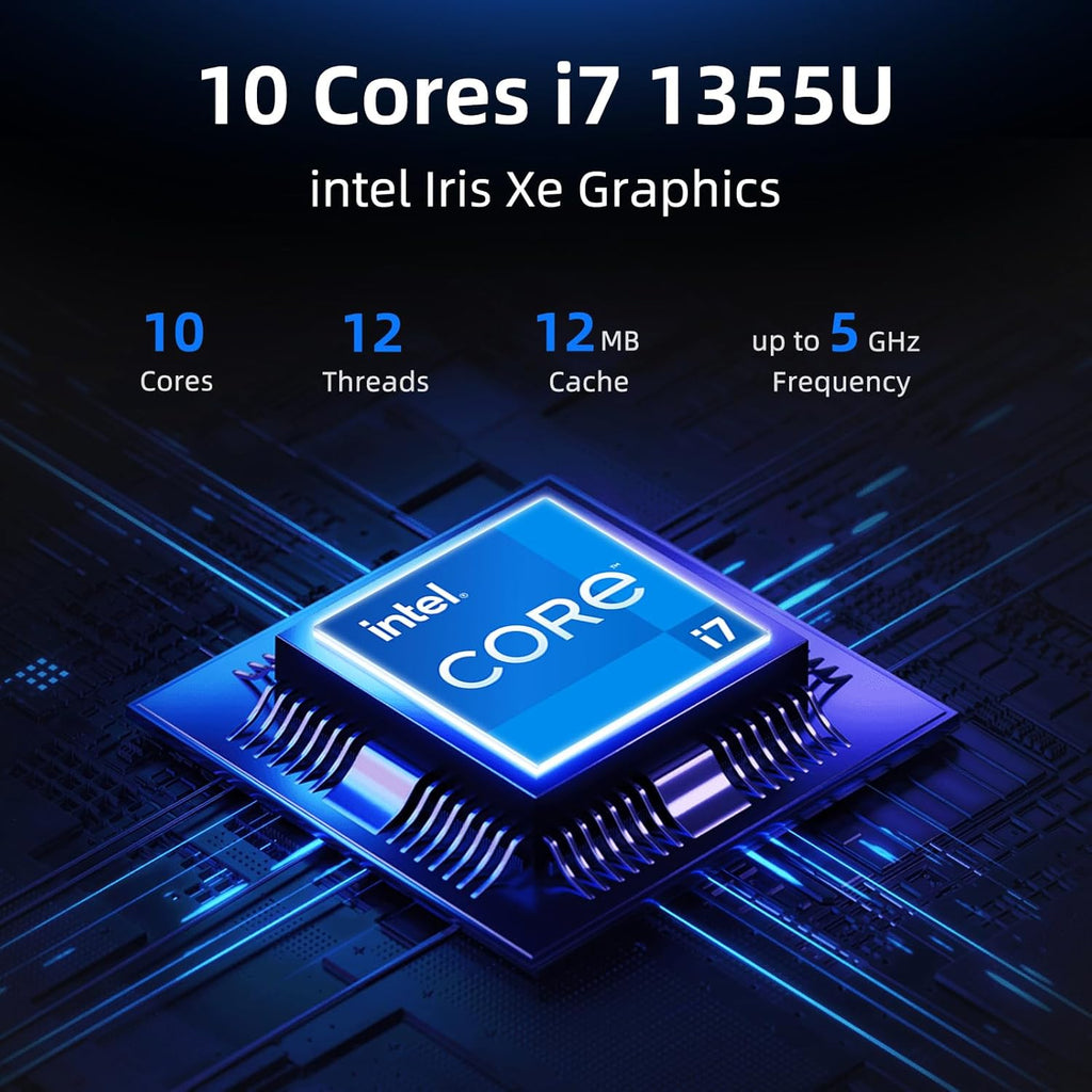 HP 15.6" FHD Touchscreen i7 Laptop, Intel 10-Core i7-1355U(Beat Core 7 160U), 16GB RAM 1TB SSD, Win 11 Pro Wifi6 Bluetooth Numeric Keypad Laptops-Computer for Business Gaming w/GM Accessory