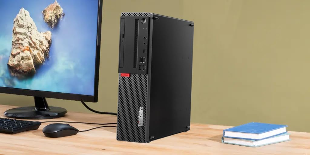Lenovo ThinkCentre M920S SFF Desktop Computer, 8th Gen Hexa Core i5-8500, 32GB DDR4 RAM, 1TB SSD, VGA, DP, Keyboard and Mouse, WiFi, BT, Windows 11 Pro (Renewed)