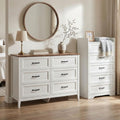 Gizoon 2-Piece Bedroom Furniture Set – Includes a 5 Drawer Dresser, a 6 Chest of Drawers,Modern Farmhouse Dresser Set, Ideal for Bedroom, Living Room