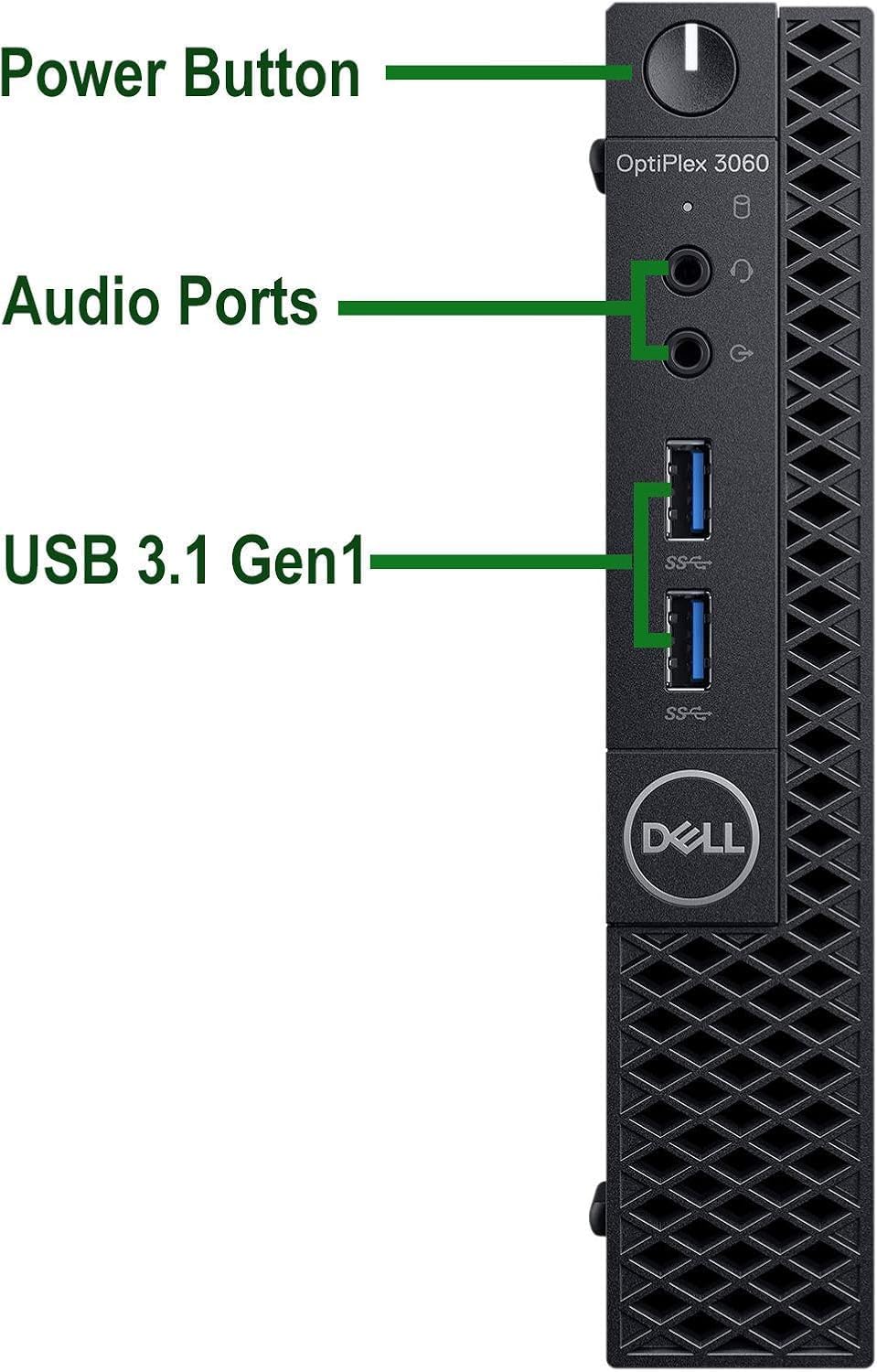 Dell OptiPlex 3060 mini Desktop Computer PC, Intel Core i5-8500, 8GB RAM, 256GB SSD, Wi-Fi, Bluetooth, Keyboard & Mouse, Windows 11 Pro (Renewed)