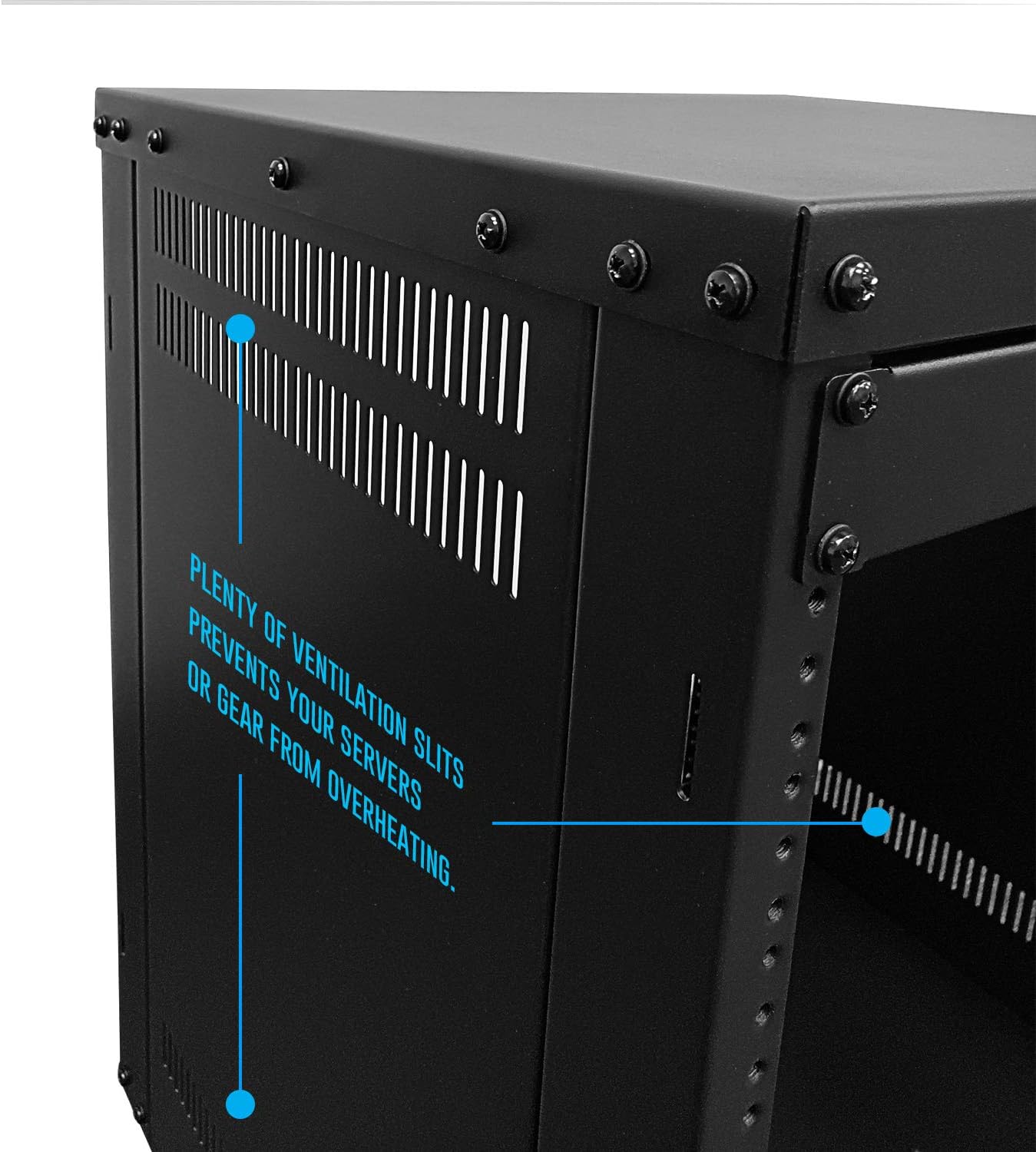 AxcessAbles 12U AV Equipment Rack | 19-Inch Steel Open Frame Home Studio Rack with 3” Caster Wheels | Universal Case for Studio, Server, Network Gear | 550lb Capacity | Screws, Spacer, Tool Included
