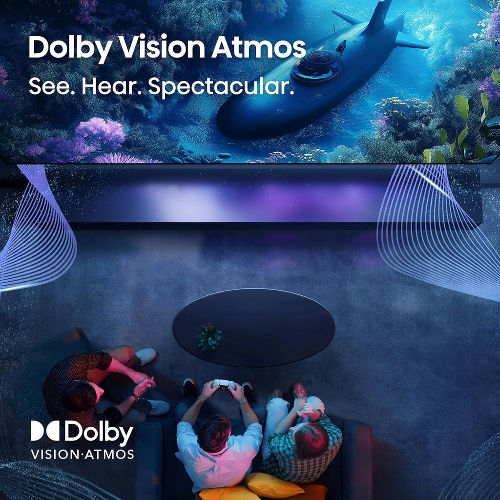 Hisense 55" E6 Cinema Series Hi-QLED 4K UHD Smart Fire TV (55E6QF, 2025 Model) - AI Light Sensor, Dolby Vision · Atmos, Voice Remote with Alexa, Motion Rate 120, HDR 10+ Adaptive, Game Mode Plus
