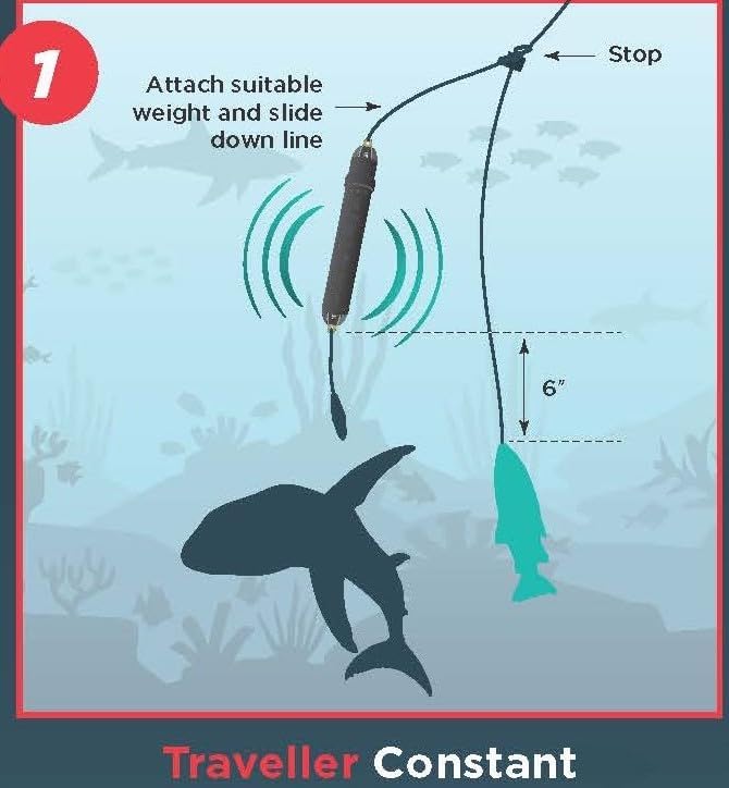 Shark Guard – Electronic Fishing Gear, 1000 ft Depth Rated, AA Battery Powered, Scientifically Tested Shark Deterrent for Anglers