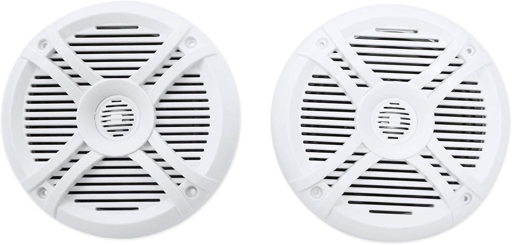 Rockville RXM-S6 Bundle: 2600W Marine 6-Ch Amplifier with PA Mic, (4) RMSTS65W 6.5 in 800W Per Pair 2-Way Boat Speakers, (2) RWB70W 250W Wakeboard Tower Speakers, RMWK4 4 AWG Amp Install Kit, 8-Items
