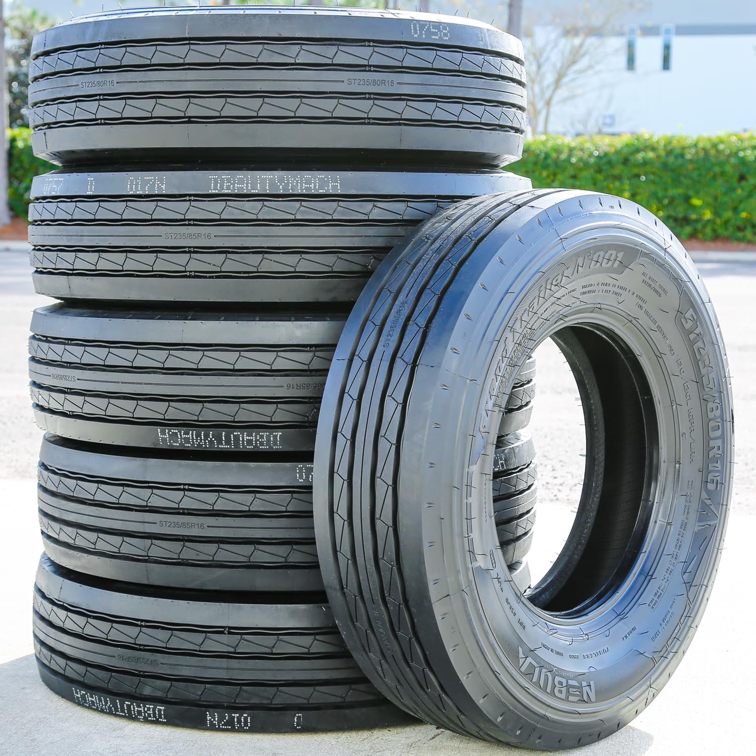 Nebula Grand Trailer-N' 001 All Steel Heavy Duty Premium Trailer Radial Tire-ST235/80R16 235/80/16 235/80-16 130/126L Load Range H LRH 16-Ply BSW Black Side Wall