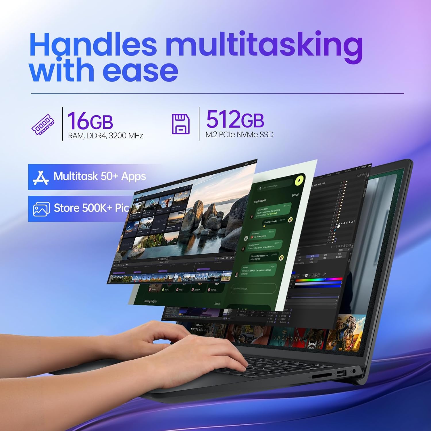 Dell Inspiron 15 3535 Touchscreen Laptop, AMD Ryzen 7 7730U (Beats i7-1355U), 16GB RAM, 512GB SSD, Office 365 for the Web + Windows 11 Pro, 15.6" FHD, Copilot AI, Type-C, 2026 Model