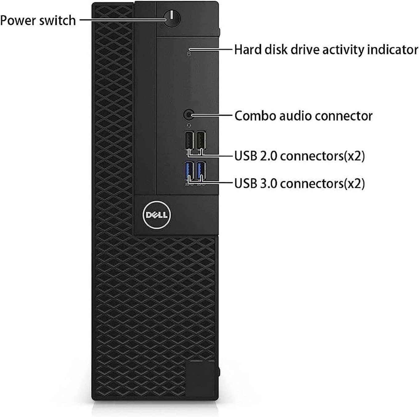 Dell OptiPlex 3050 SFF Business Desktop Computer, Intel Core i5-7500, 8GB RAM, 250GB SSD, WiFi, Keyboard & Mouse, Professional Compact PC, Windows 11 Pro (Renewed)