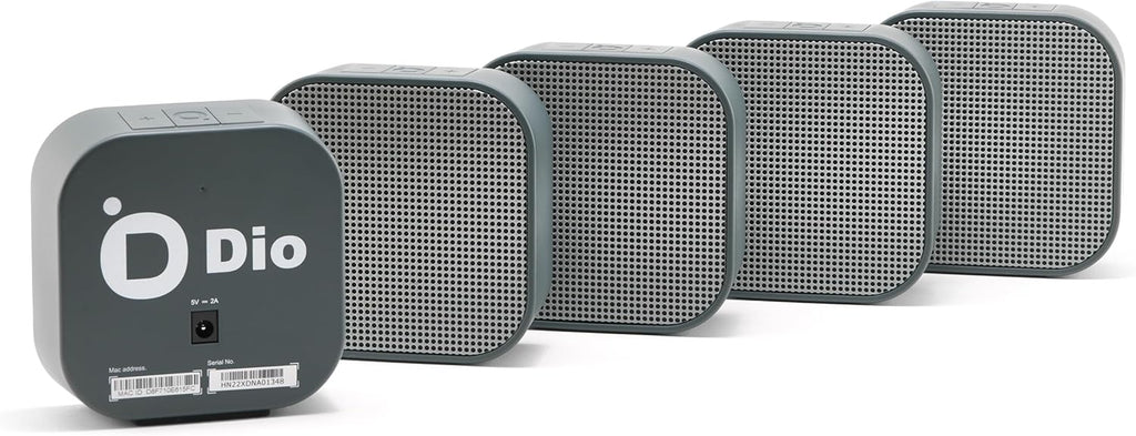 Dio Node Multiroom Wi-Fi Home Speakers (5-Pack), Works with Apple AirPlay 2 and Other Apple Devices, Immersive Sound System, Easy to Connect, Spotify Player