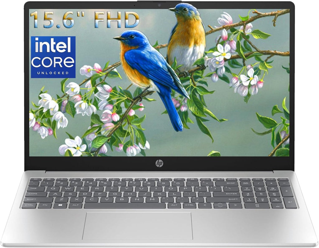 HP Notebook 15.6 FHD Laptop Computer with Microsoft Office 365, 16GB DDR4 RAM, 512GB SSD, Intel 4-Core N100 CPU, 2026 Edition, Numeric Keypad, Copilot AI, Windows 11 Home, Silver