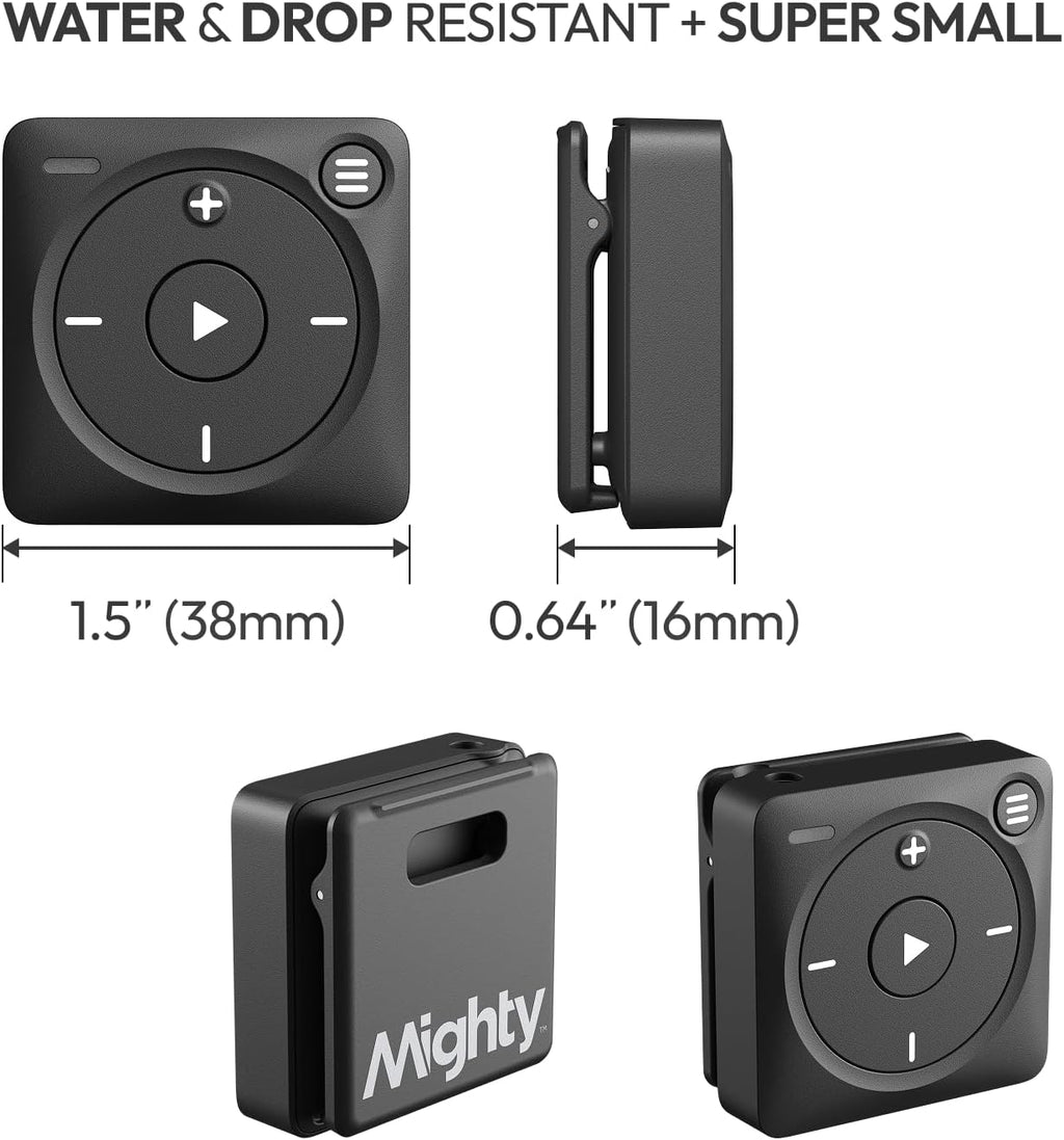 Mighty 3 Amazon Music Player – Portable Screen-Free Offline Music for Kids & Fitness, Bluetooth & Wired Headphones, Stores 1000+ Songs, No Phone or WiFi Needed for Playback - Black