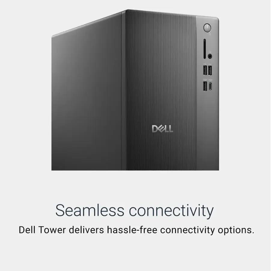 Dell Ect1250 Tower Desktop PC – Intel Core Ultra5225 (10‑Core) | 32GB DDR5 RAM | 1TB NVMe SSD | Intel UHD Graphics | Bluetooth & Wi-Fi 6 | Windows 11 Pro | Keyboard & Mouse | Black