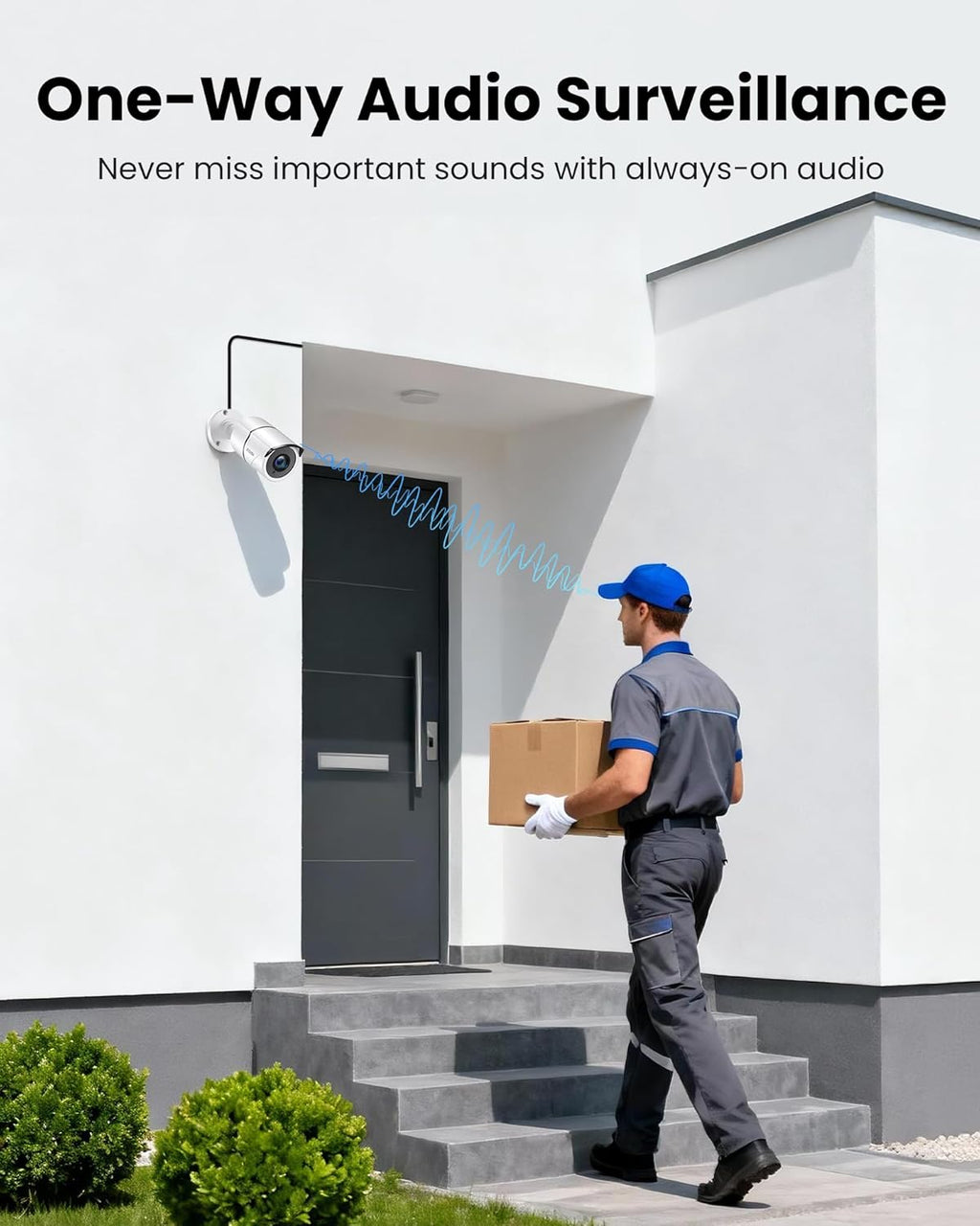 ZOSI 3K Lite Home Security Camera System with Audio, AI Human/Vehicle Detection, Night Vision, 8pcs 1920TVL Outdoor Metal Bullet Cameras, 8CH H.265+ CCTV DVR with 1TB HDD for 24/7 Recording
