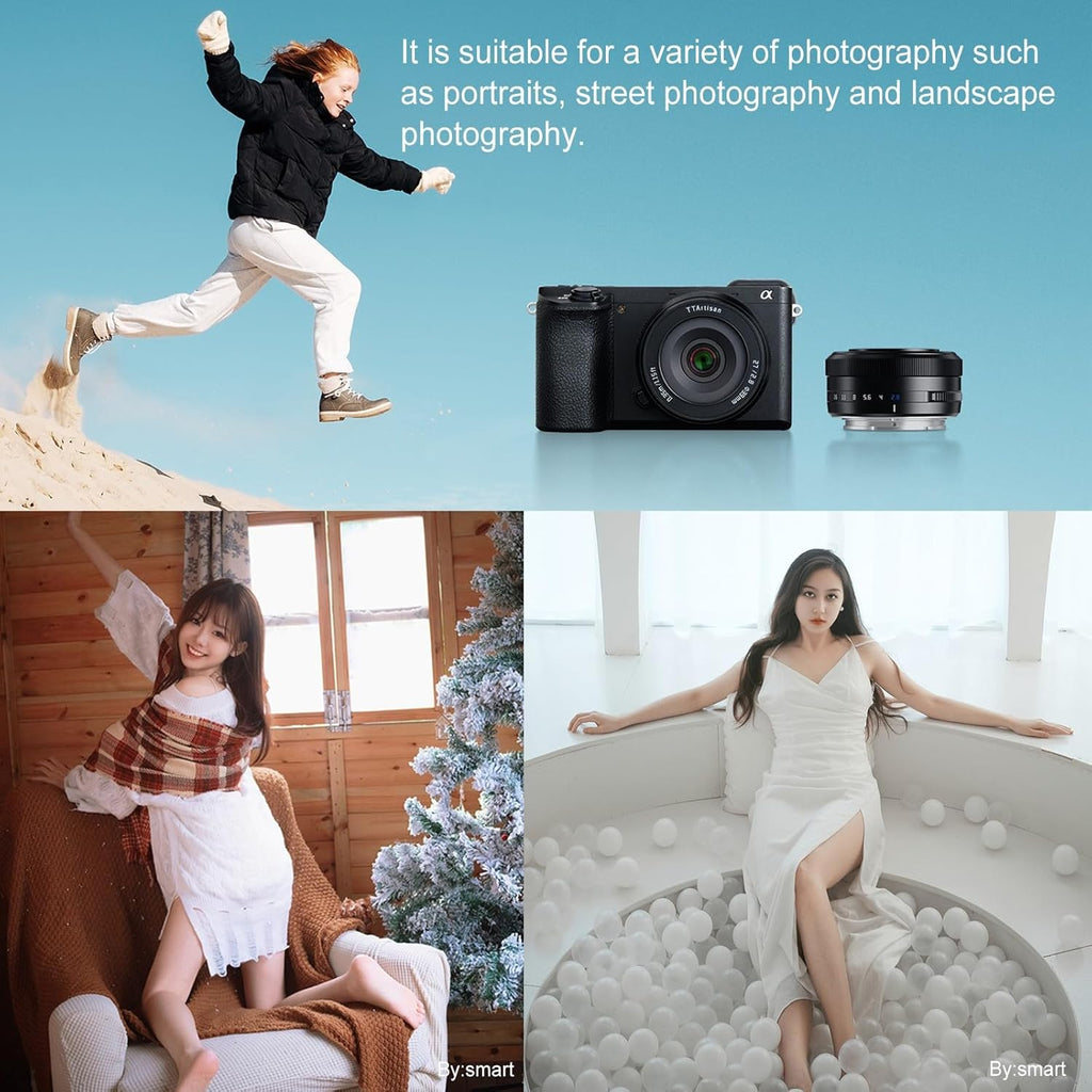 TTArtisan AF 27mm F2.8 f/2.8 XF-Mount APS-C Auto Focus STM Lens for Fujifilm Fuji X-Mount Cameras X-T10 X-T2 X-T20 X-T30 X-T3 X-T4 X-T5 X-T100 X-T200 X-T30 X-PR01 X-PR02 X-PR03 X-E4 -Black