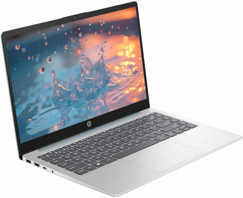 HP 14" Laptop for Business & Students, 256GB SSD, Microsoft Office 365 Included, Windows 11, Copilot Key, AMD Athlon 7120U, SageNova Docking Station, Moonlight Blue