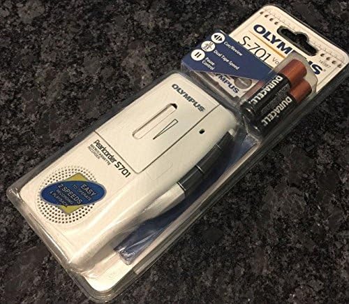 Olympus S-701 Pearlcorder Microcassette Voice Recorder w/ Tape (141387)WHITE NEW