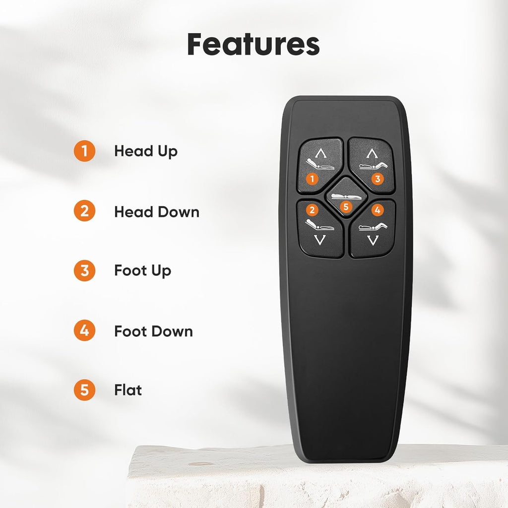 Sweetcrispy Electric Bed Queen, Ergonomic Adjustable Bed Frame with Wireless Remote, Head and Foot Incline, Zero Gravity with 2 USB Ports, Anti-Snore, Easy Assembly