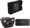 KICKER 48CVTDF122 CVTDF 12" Sub Down Firing Enclosure w/ 500 Watt Key Amp Bundle (Includes Bass Knob)