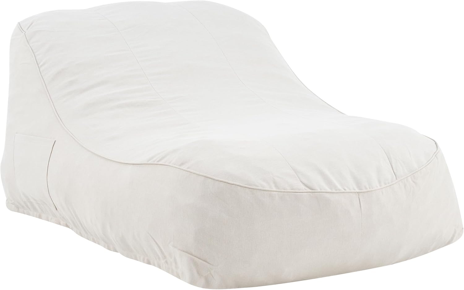 Christopher Knight Home Hilar Outdoor Bean Bag Chair, Fabric Bean Bag Lounger for Adults and Kids, Outdoor Comfy Reading Chair, Patio Lounge Sofa for Poolside Garden, Beige