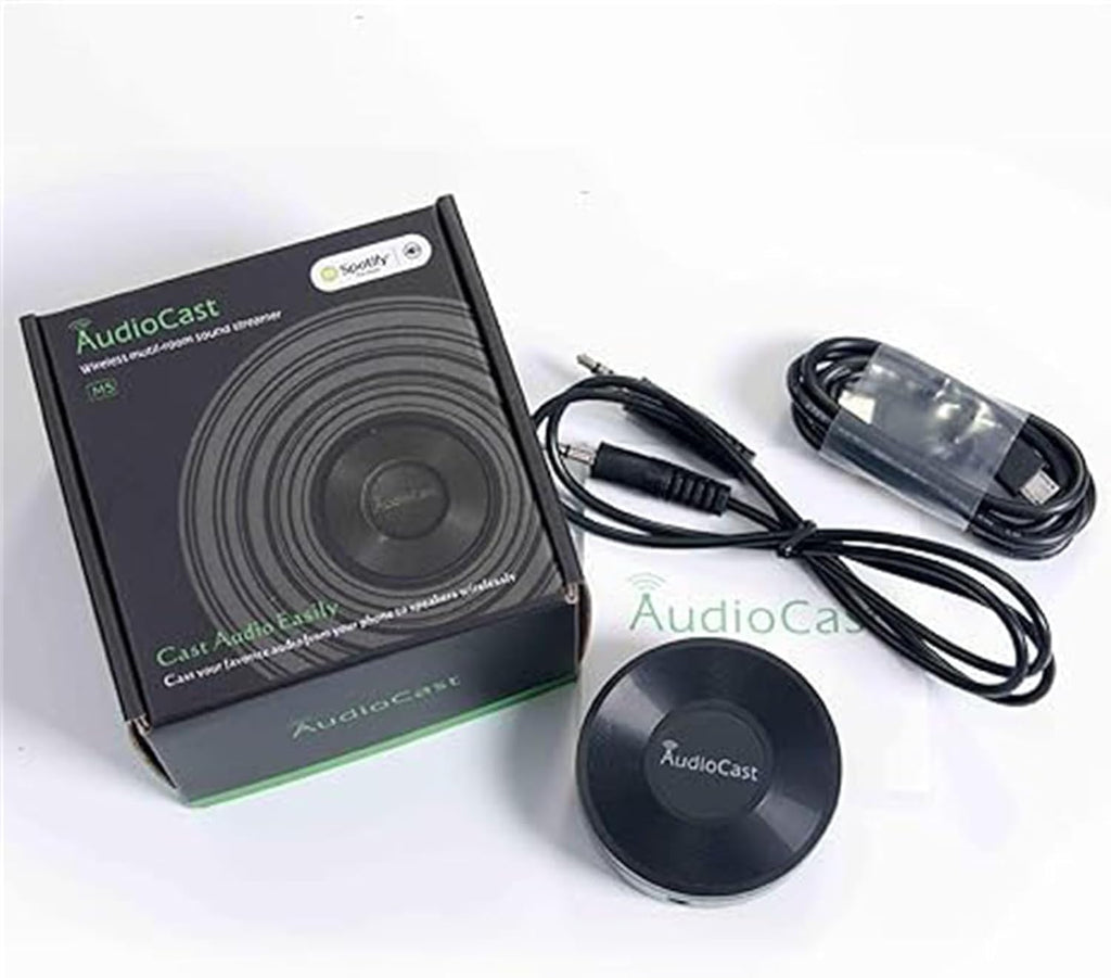 M5 WiFi Wireles Audio Adapter 2.4G Wi-Fi Network Airplay DLNA Spotify HeartRadio Supporting Stream Audio to Speaker Systems Multi Room Supported