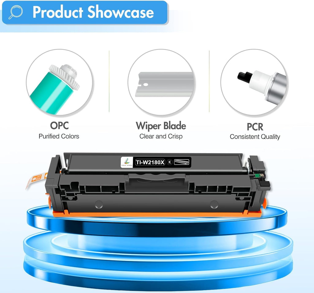 218X Toner Cartridges 4 Pack 218A 3301sdw 3301fdw 3301 Compatible Replacement for HP 218 Color LaserJet Pro MFP 3301fdw 3301cdw 3201dw 3201 Printer High Yield Ink Set W2180X with Chip (B/C/Y/M)