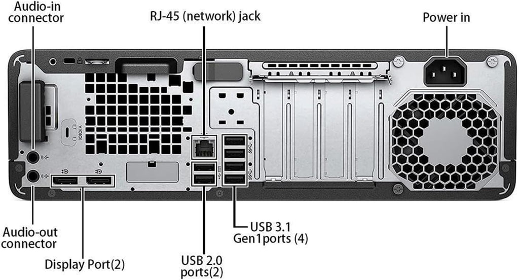 HP EliteDesk 800 G4 SFF Desktop, Windows 11 Pro Computer PC, Intel Core i5-8500, 8GB DDR4 RAM, 256GB SSD, DisplayPort, RJ-45, WiFi, Bluetooth (Renewed) Core i5 PC