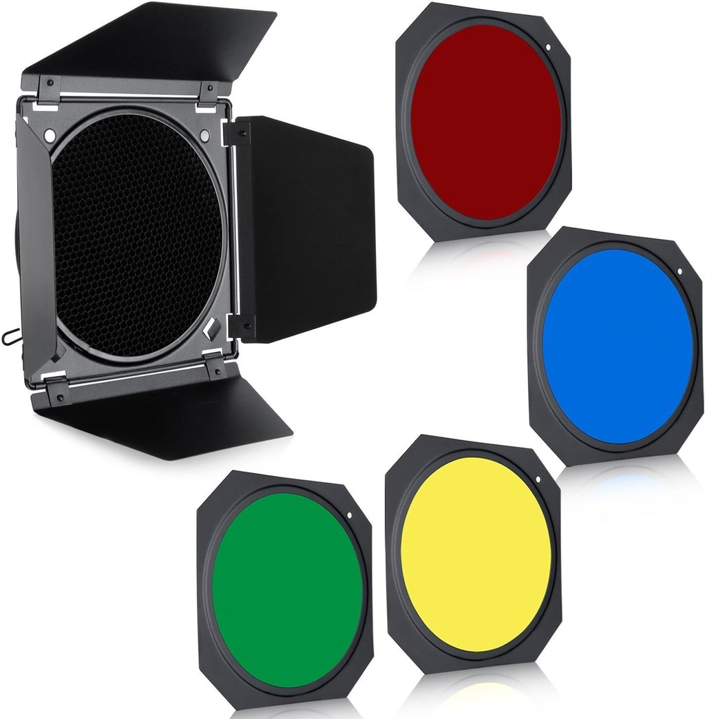 Godox 3 Pack SK400II 1200Ws 2.4G Speedlite Studio Flash Strobe Monolight Bowens Mount Kit for Studio Shooting, Location and Portrait Photography with Softbox, Light Stand, Barn Door Kit, Carrying Case