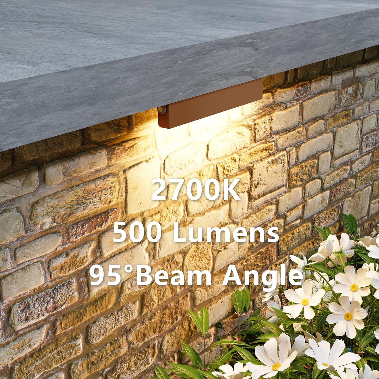 12 Pack 7 Inch Retaining Wall Lights, 5W 2700K Soft White LED Hardscape Lighting, 12V AC/DC Low Voltage Step Light, IP65 Waterproof Outdoor Landscape Lighting for Patio Walls Stairs, ETL