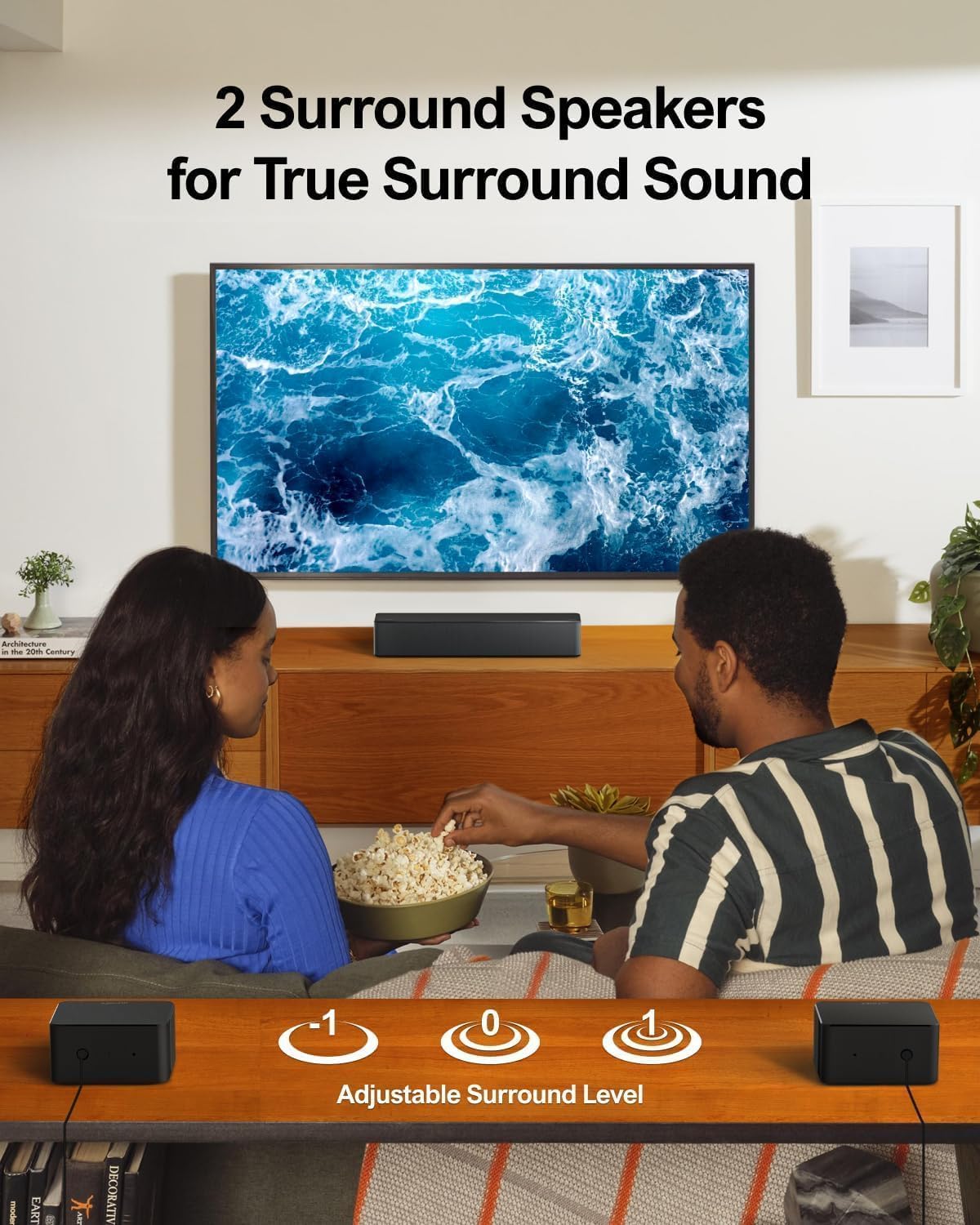 ULTIMEA 5.1 Sound Bar, 410W Dolby Atmos Surround Sound System for TV, 3D Sound Bars for Smart TV w/Subwoofer, Adjustable Surround & Bass, Home Audio w/APP Control, Poseidon D60(New 2025 Version)