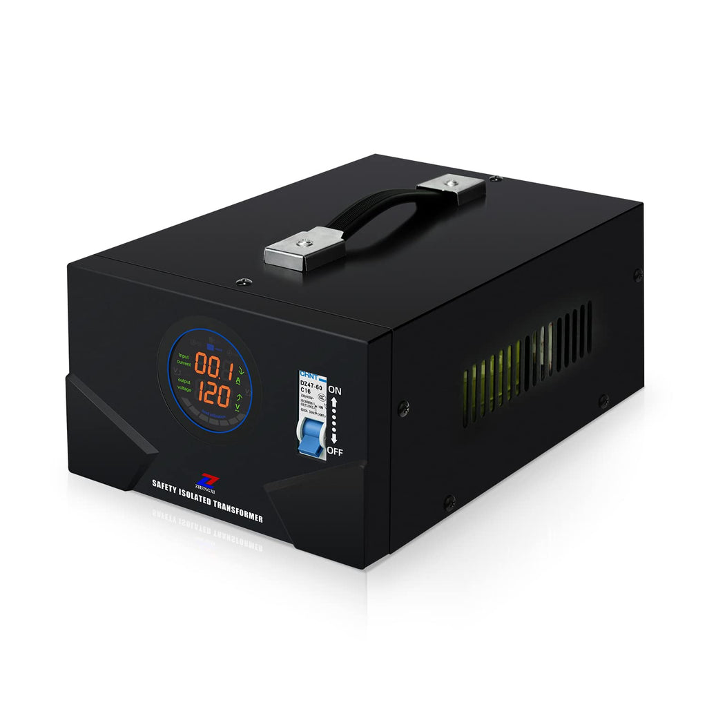ZHENGXI Isolation Transformer 120V to 120V, 300W Audio Voltage Converter, 2 Output Sockets