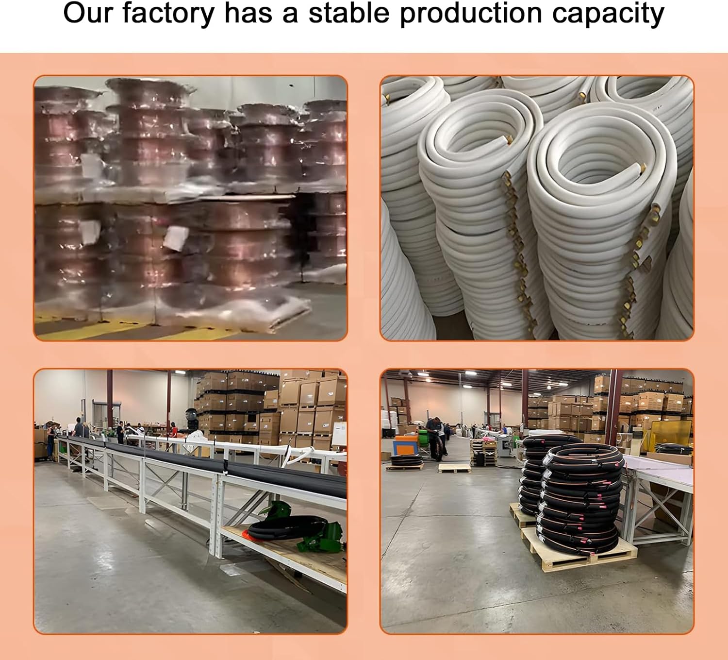 Wostore 25 Ft. Line Set 1/4&3/8 Inch 3/8" PE for Mini Split Air Conditioner Copper Pipes Insulated Coil HVAC with Fittings