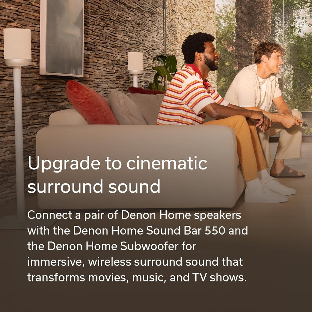 Denon Home 200 Speaker, Wireless Speaker with Stereo and 3D Dolby Atmos Music, Home Audio Device, HEOS Multiroom Music Control, Wi-Fi, Bluetooth, AirPlay 2, Charcoal