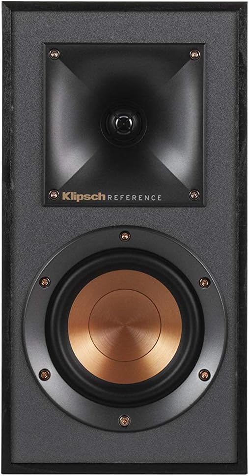 Klipsch Home Theater Speaker Bundle: 2 Pairs R-41M Bookshelf Speakers + R-52C Center Channel Speaker (Black)