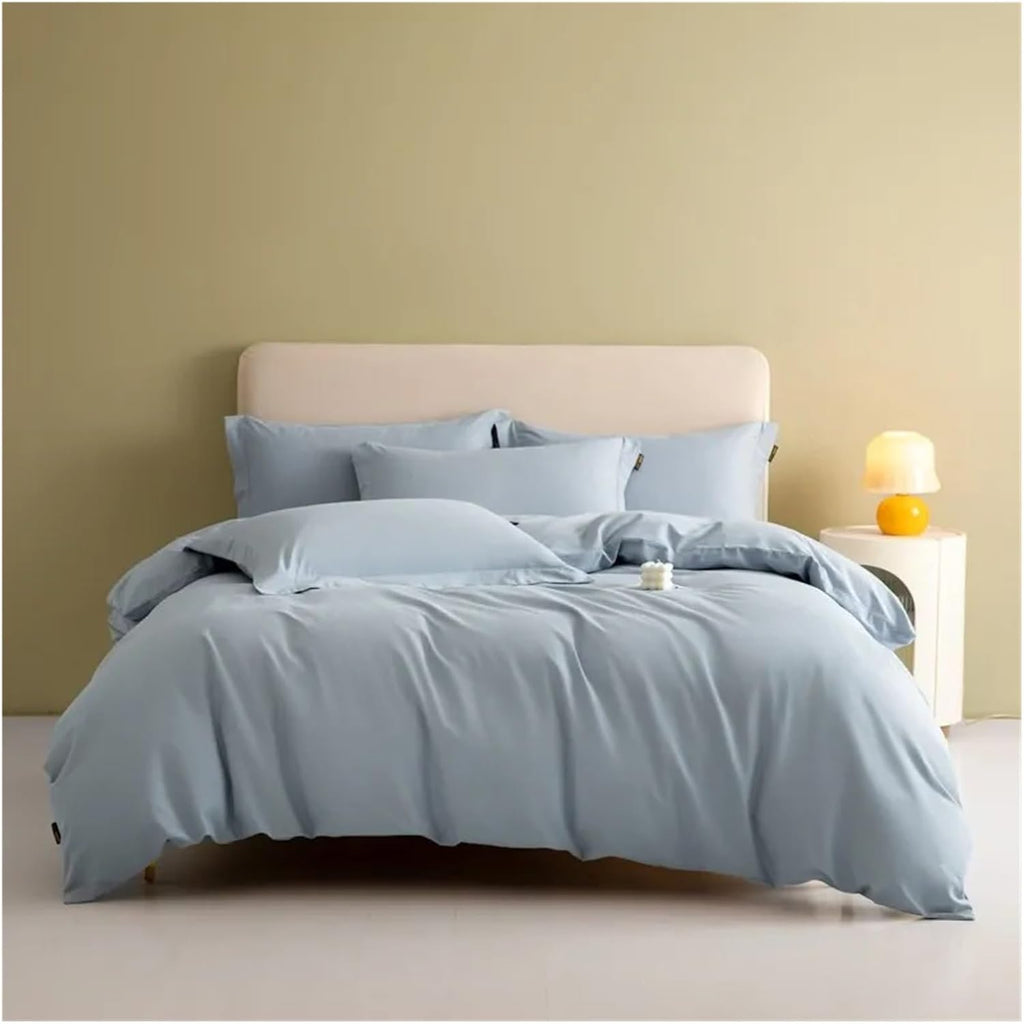 Four Piece Bedding Set Four Pieces Cotton Brushed Plain White - Bedding Set Soft Comfortable