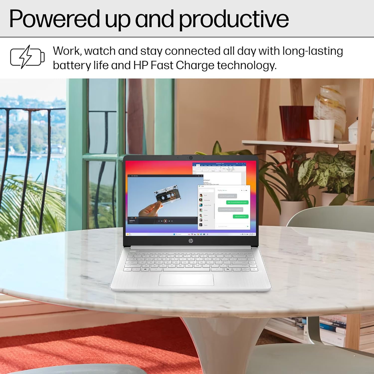 HP Ultrabook 14 Laptop Computer Business Study & Home 2025, Lifetime MS Office + Windows 11 Pro, Quad-Core Intel CPU, 16GB RAM & 628GB Storage (128GB UFS+500GB Ext), Wi-Fi 6, HubxcelAccessory, Silver