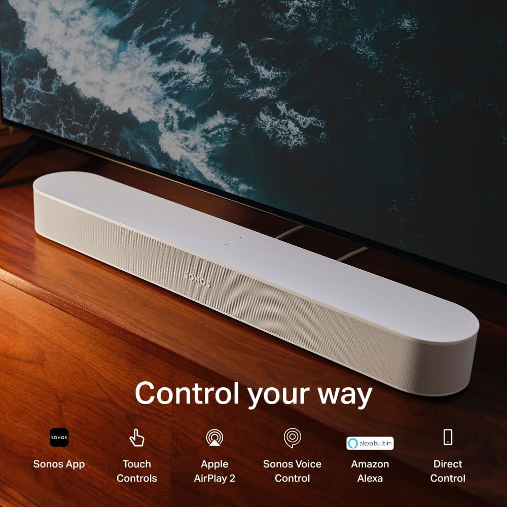 Sonos Beam Gen 2 - White - Soundbar with Dolby Atmos
