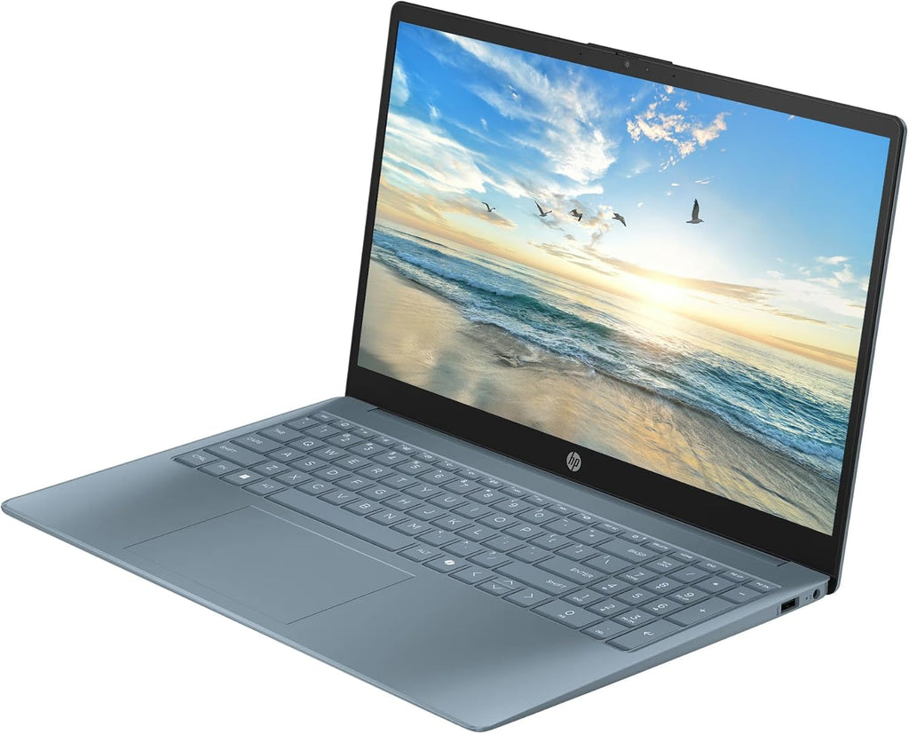 HP 15.6" Business Laptop with 1-Year Microsoft Office 365 with Copliot AI, Quad-Cores Intel Processor, Windows 11, (Moonlight Blue, 16GB RAM)