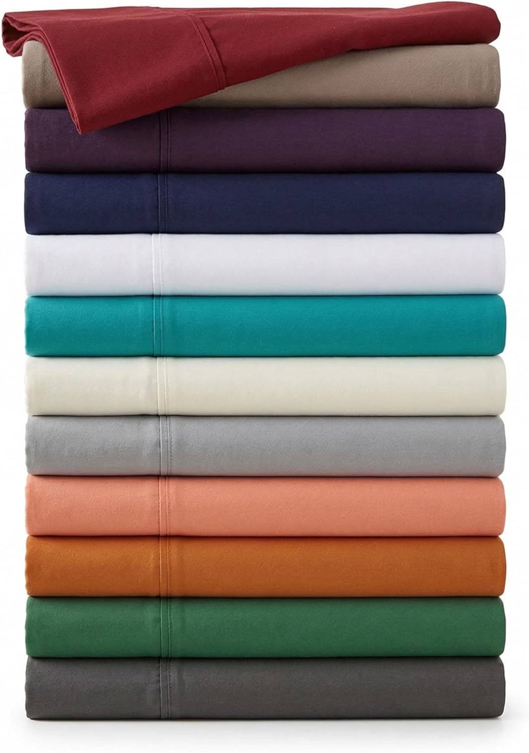 Superior Cotton Blend 800 Thread Count Sheet Set, Bedding Basics, Bedroom Essentials, Includes 1 Fully Elastic Deep Pocket Fitted Sheet, 1 Flat Sheet, 2 Pillowcases, Full, Grey