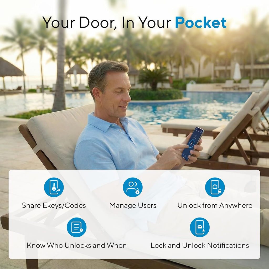 ULTRALOQ Bolt NFC Smart Lock, Tap to Unlock with Apple Home Key and Android NFC, Built-in WiFi Deadbolt, App Remote Control, Auto Lock, Works with Apple HomeKit, Alexa, Google, BHMA Certified