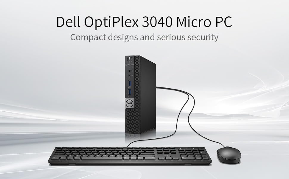 Dell Optiplex 3040 Micro Mini Desktop Computer PC, 6th Gen Core 3.20 GHz, 8GB RAM, 256GB SSD, WiFi, Bluetooth, Keyboard & Mouse, Windows 11 Pro (Renewed)